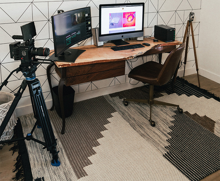 light brown carpet and table